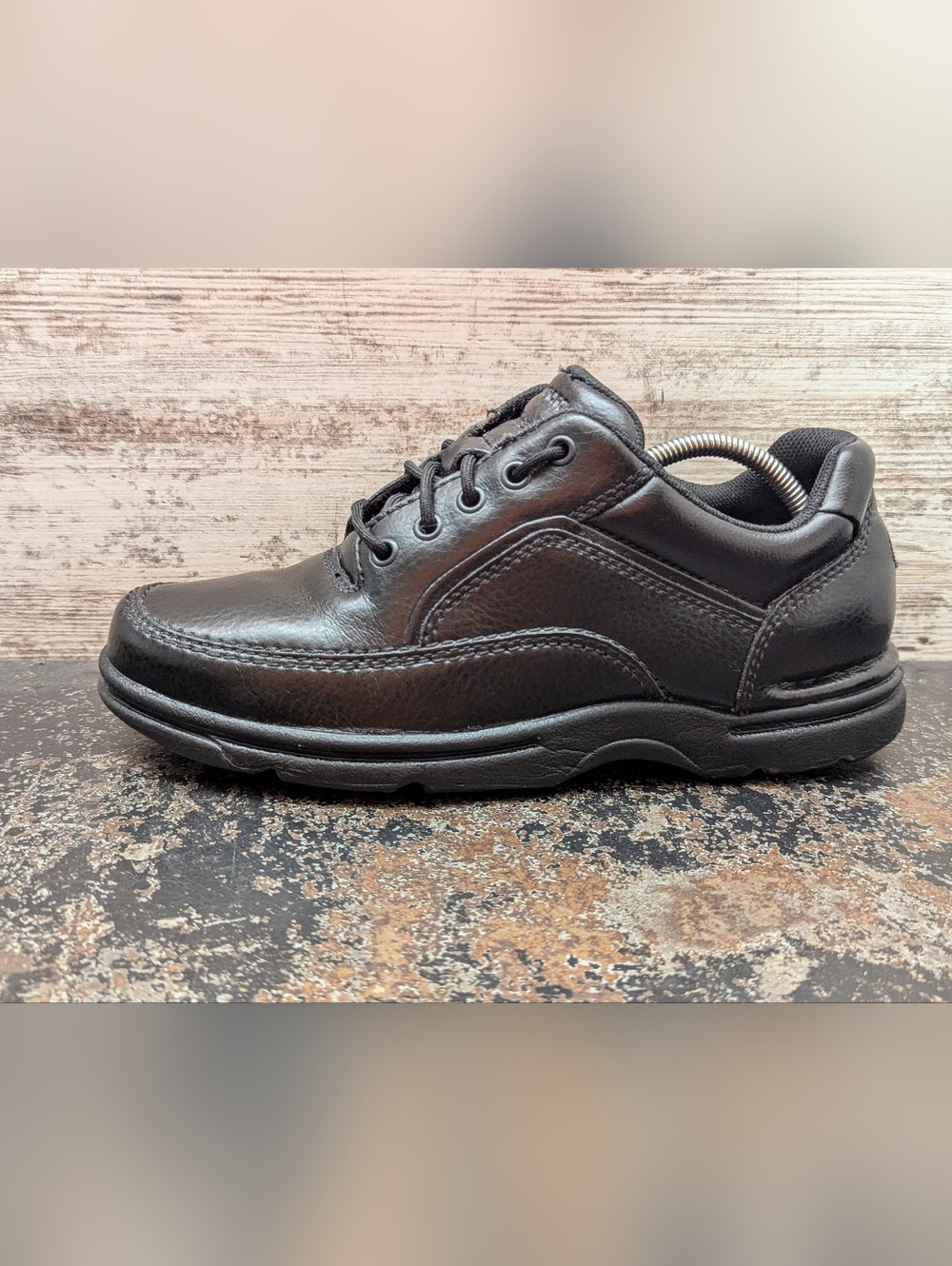Mens Rockport Eureka Walking Shoes Sz 9 W Wide Used VGC K71218 Black